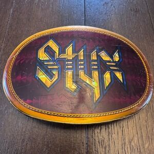 Styx Band Belt Buckle 1978 Pacifica Mfg Vintage Rock Music Collectible